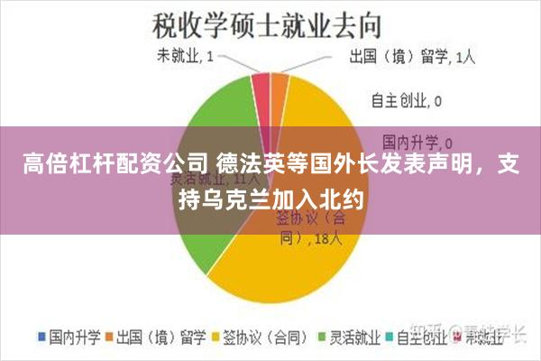 高倍杠杆配资公司 德法英等国外长发表声明，支持乌克兰加入北约